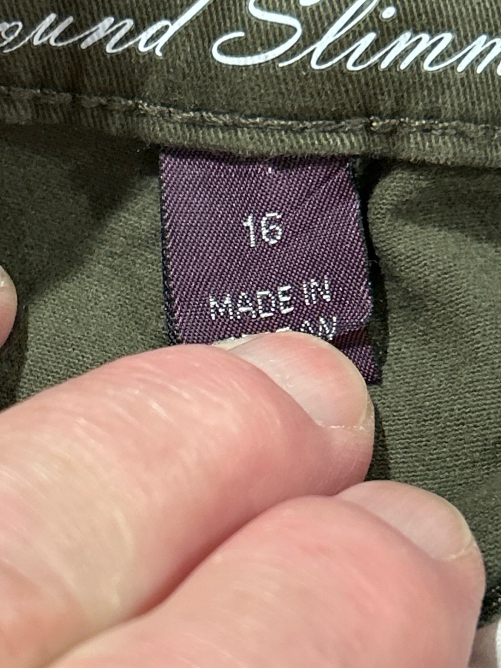 Gloria Vanderbilt Jeans Women’s Size 16 Olive Green Plus Size Amanda - Picture 5 of 6